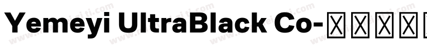 Yemeyi UltraBlack Co字体转换
